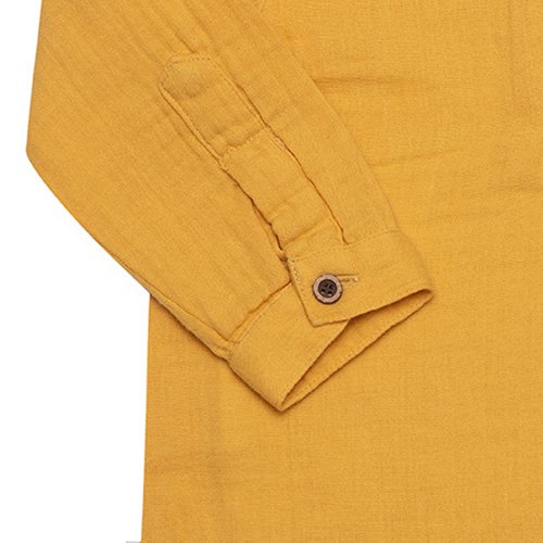 OrganicEra Bio-Musselin-Bodyshirt für Jungen, Senf