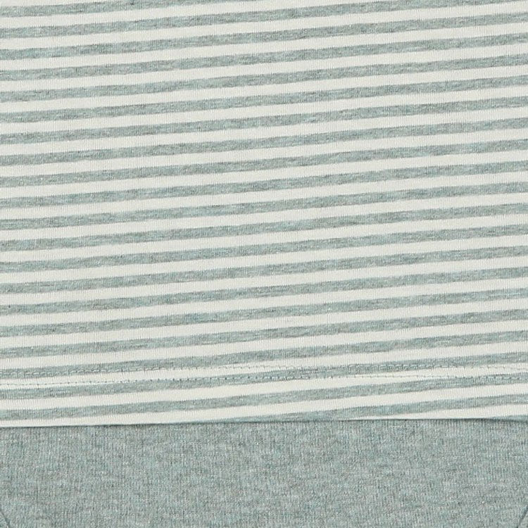 OrganicEra Organic Baby S/S T-Shirt-Body, Aqua Striped