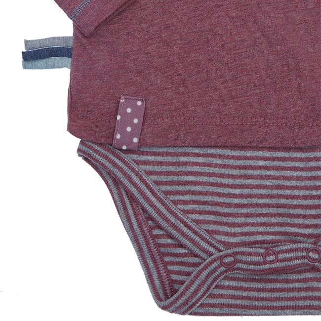 OrganicEra Organic Baby L/S T-Shirt Body, Bordeaux