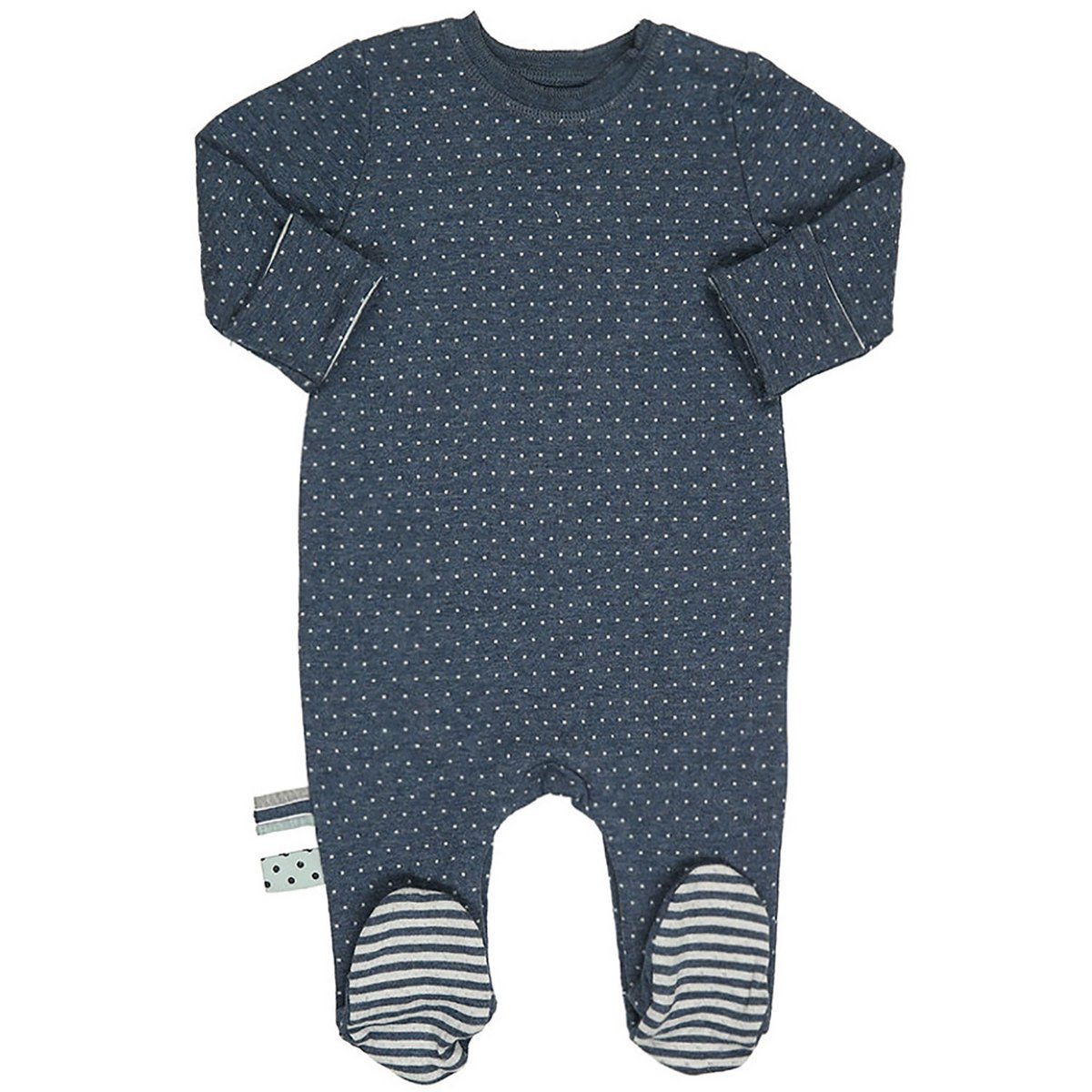 OrganicEra Bio-Schlafanzug mit Babyfüßen, Indigo