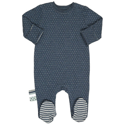 OrganicEra Bio-Schlafanzug mit Babyfüßen, Indigo