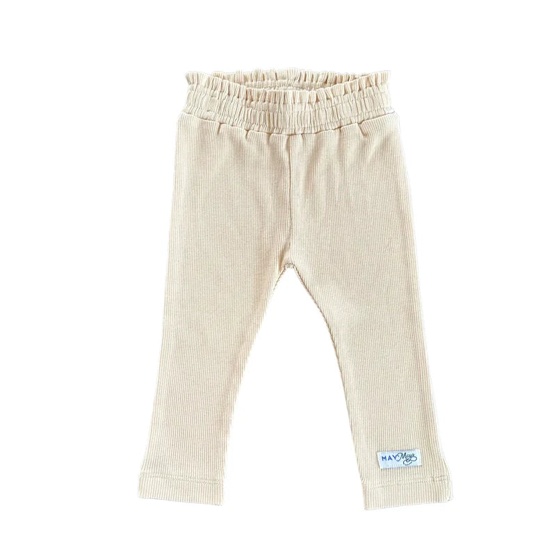 Hailey Rüschen-Leggings Beige | Mai Mays