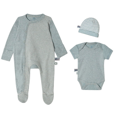 OrganicEra Organic 3-tlg. Neugeborenen-Set, Aqua
