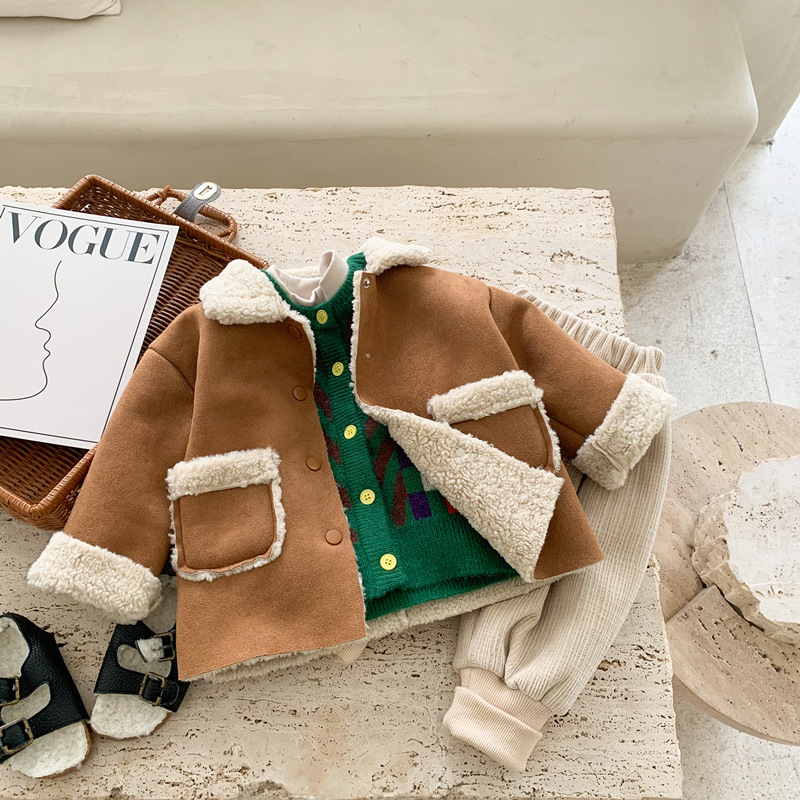 Annie & Charles® Kinder Lammfell Jacke