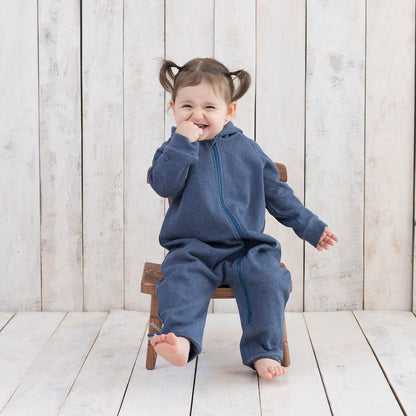 OrganicEra Organic Baby Overall mit Reißverschluss, Indigo