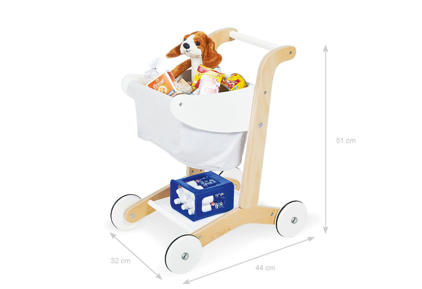 Einkaufswagen 'Erna', weiß