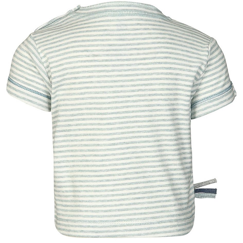 OrganicEra Organic Baby S/S T-Shirt, Aqua gestreift