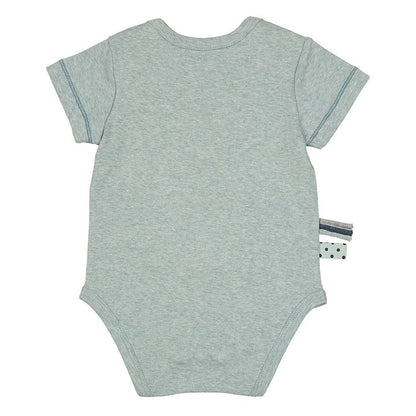 OrganicEra Organic Baby Kurzarm-Body, Aqua