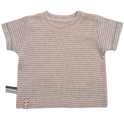 OrganicEra Organic Baby S/S T-Shirt, Rosa gestreift