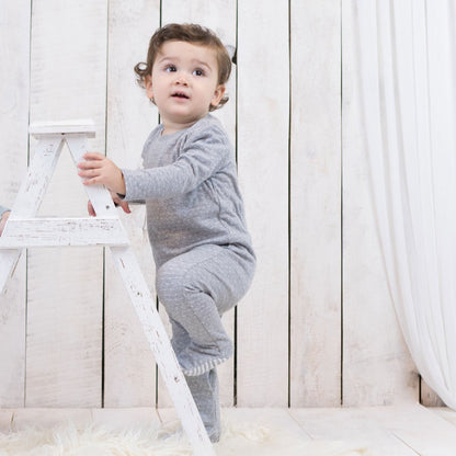 OrganicEra Bio-Schlafanzug mit Babyfüßen, Grau