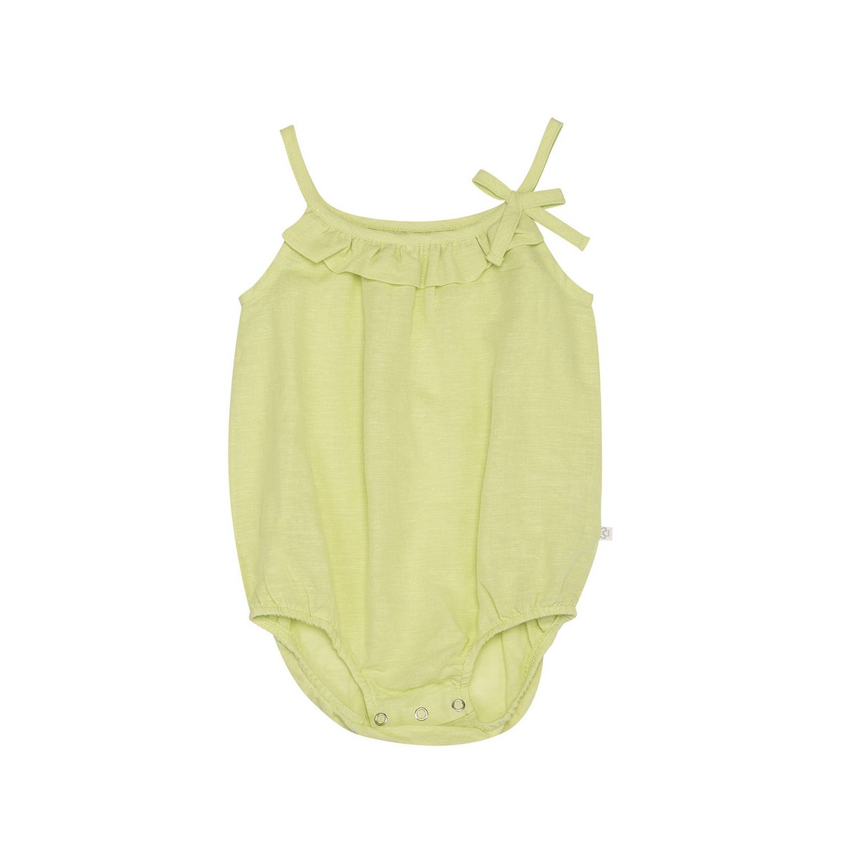 OrganicEra Bio-Hanf-Baby-Rüschen-Body, Apfelgrün