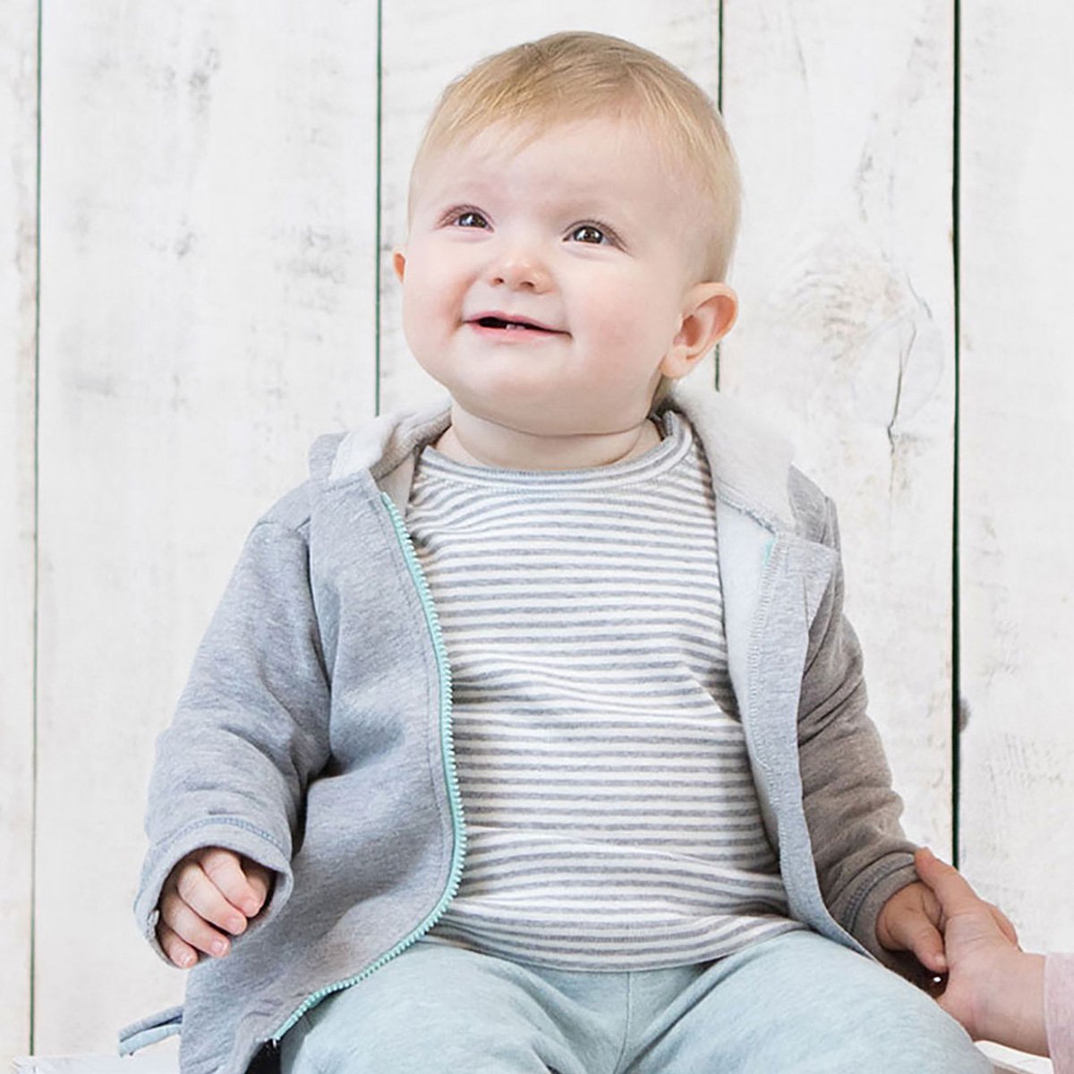 OrganicEra Organic Baby Kapuzenjacke, Grau