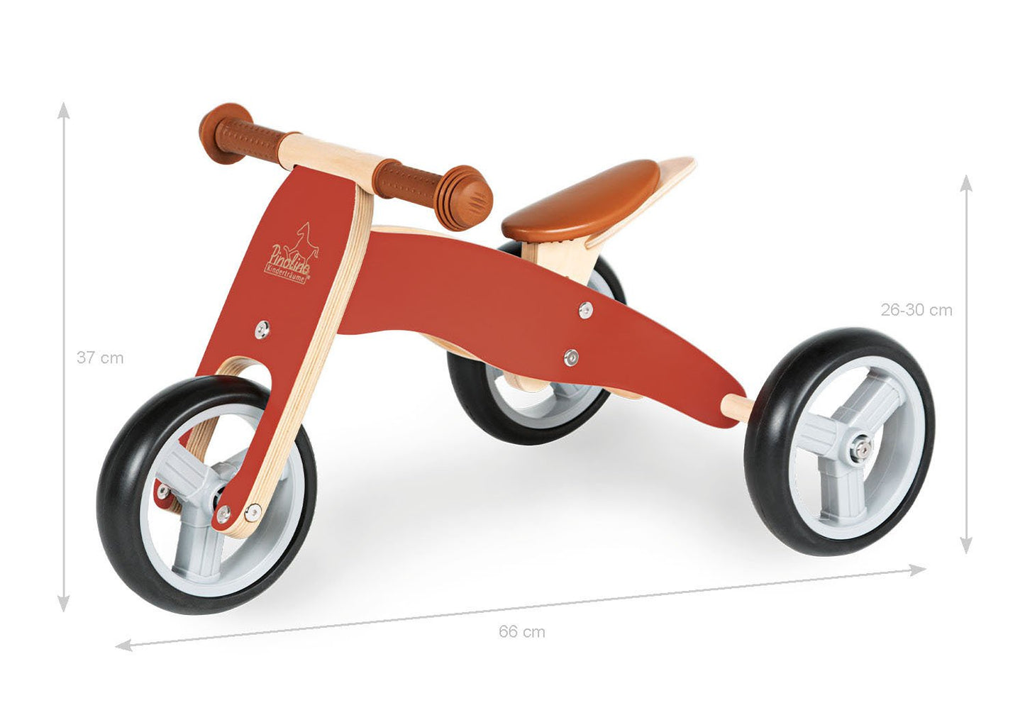 Mini-Dreirad 'Charlie', rot/natur