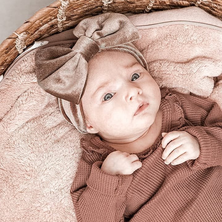 Livia Haarband Samtschleife Taupe | 0-4 Jahre | Mai Mays