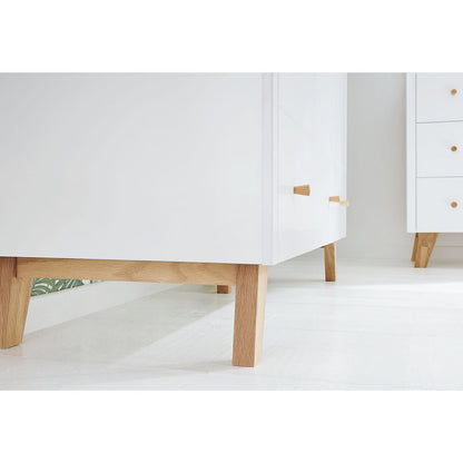 Kinderzimmer 'Pan' extra breit groß3-teilig: Kinderbett, extra breite Wickelkommode, großer Kleiderschrank