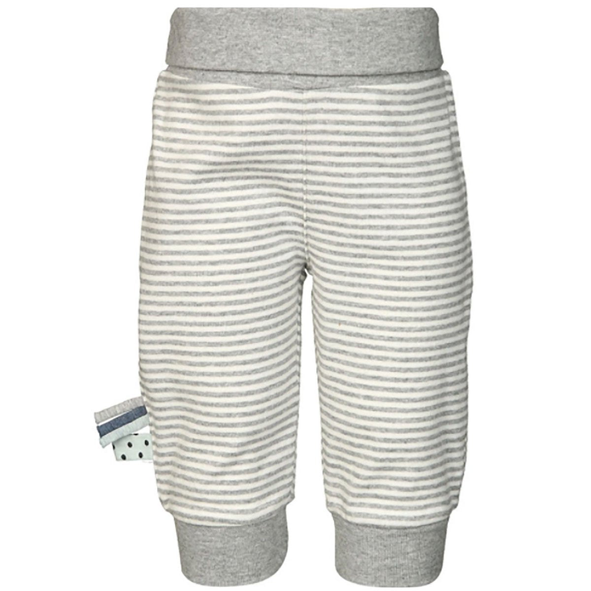 OrganicEra Organic Babyhose mit Gummizug, Grau gestreift