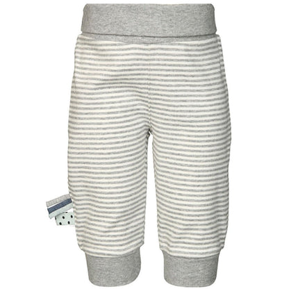 OrganicEra Organic Babyhose mit Gummizug, Grau gestreift
